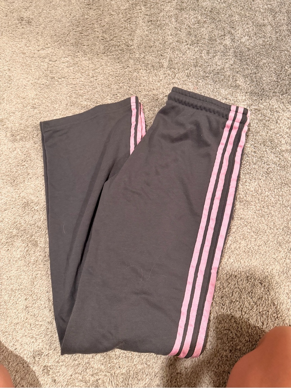Edikted Black Track Pants with Pink Side Stripes